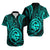 Polynesian Pride Guam Hawaiian Shirt With Polynesian Tribal Tattoo and Coat of Arms Turquoise Version LT9 turquoise - Polynesian Pride