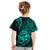 Polynesian Pride Guam Kid T Shirt With Polynesian Tribal Tattoo and Coat of Arms Turquoise Version LT9 - Polynesian Pride