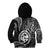 Polynesian Pride Guam Kid Hoodie With Polynesian Tribal Tattoo and Coat of Arms Black Version LT9 Zip Hoodie Black - Polynesian Pride
