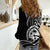 Polynesian Pride Guam Women Casual Shirt With Polynesian Tribal Tattoo and Coat of Arms Black Version LT9 - Polynesian Pride