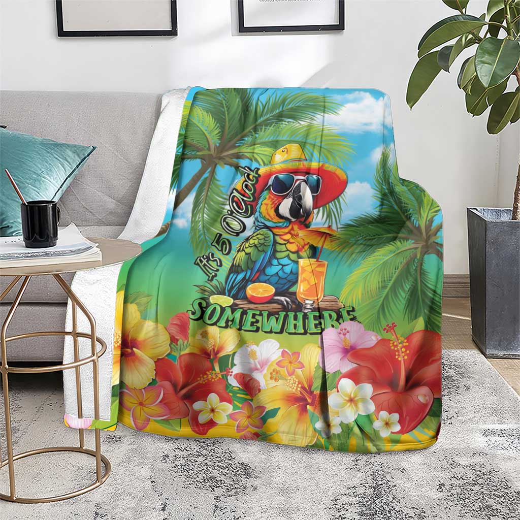 Always 5 O'clock Blanket Hawaiian Tropical Parrot - Polynesian Pride