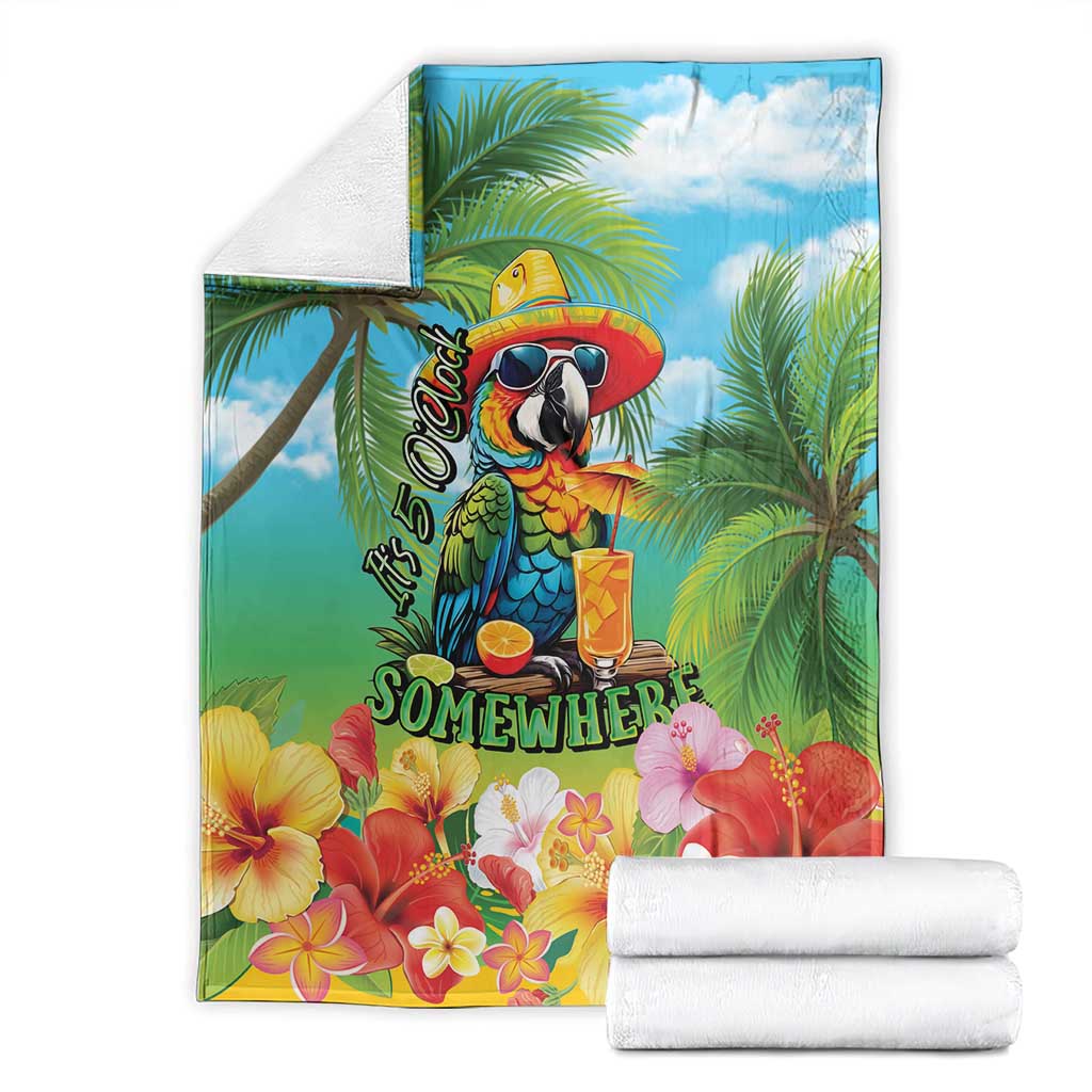 Always 5 O'clock Blanket Hawaiian Tropical Parrot - Polynesian Pride
