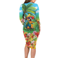 Always 5 O'clock Family Matching Long Sleeve Bodycon Dress and Hawaiian Shirt Hawaiian Tropical Parrot - Polynesian Pride