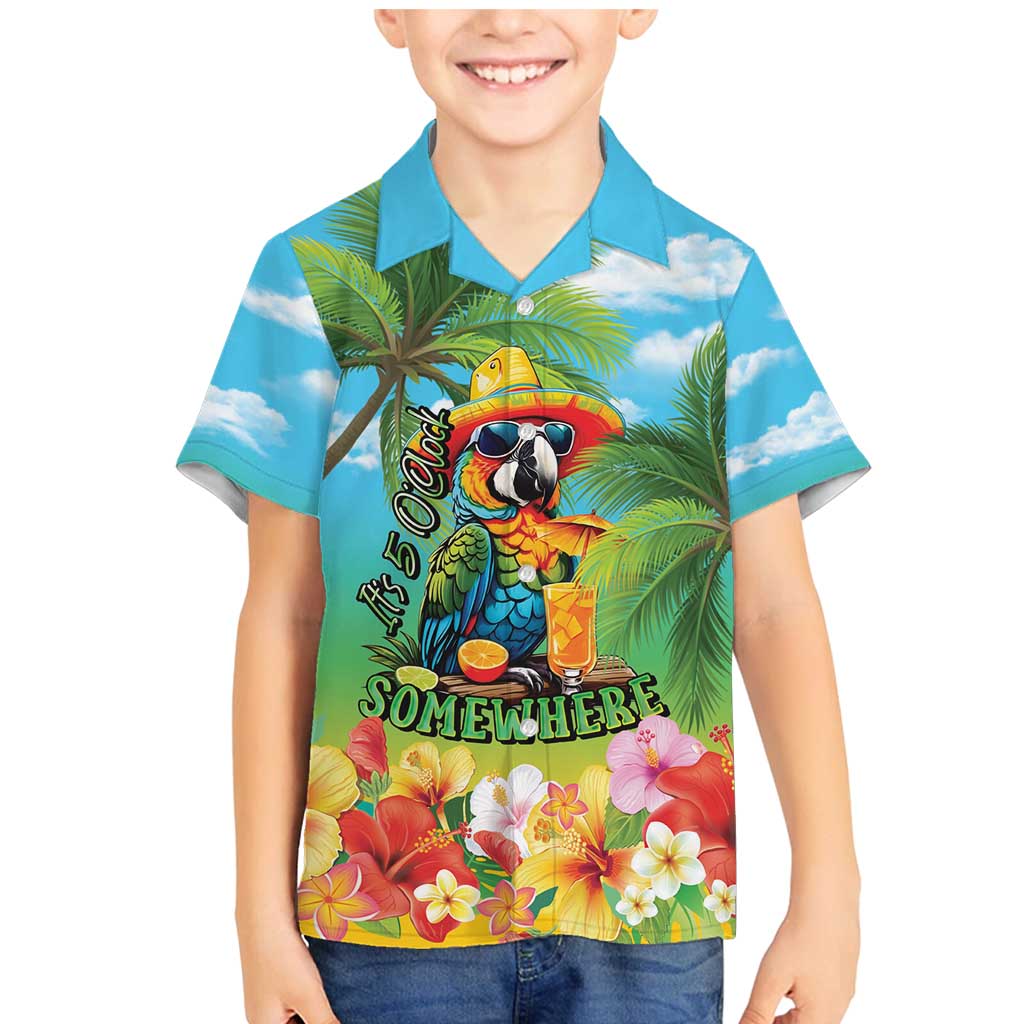 Always 5 O'clock Family Matching Mermaid Dress and Hawaiian Shirt Hawaiian Tropical Parrot - Polynesian Pride