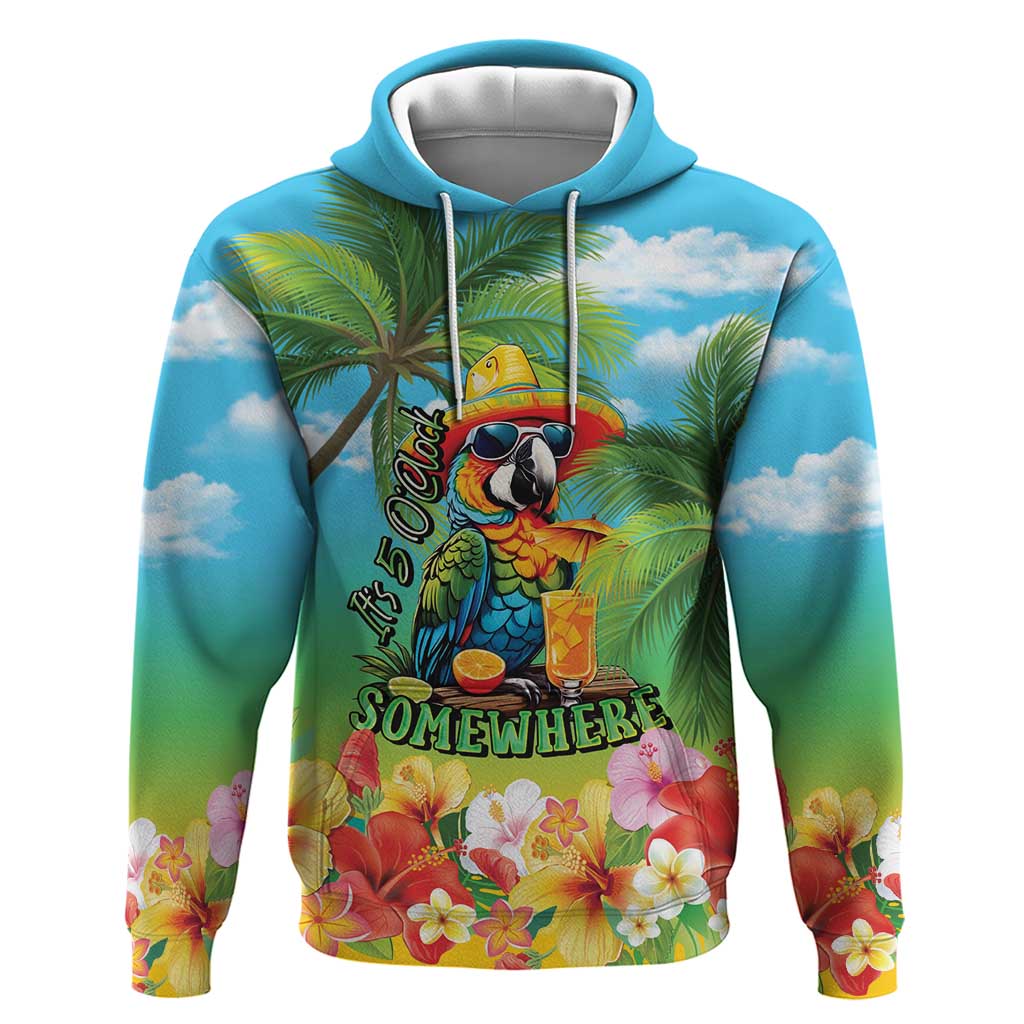 Always 5 O'clock Hoodie Hawaiian Tropical Parrot - Polynesian Pride