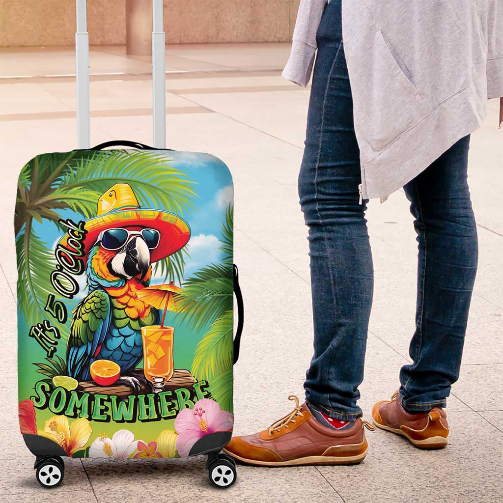 Always 5 O'clock Luggage Cover Hawaiian Tropical Parrot - Polynesian Pride