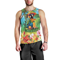 Always 5 O'clock Men Tank Top Hawaiian Tropical Parrot - Polynesian Pride