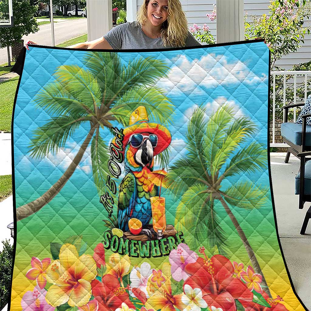 Always 5 O'clock Quilt Hawaiian Tropical Parrot - Polynesian Pride