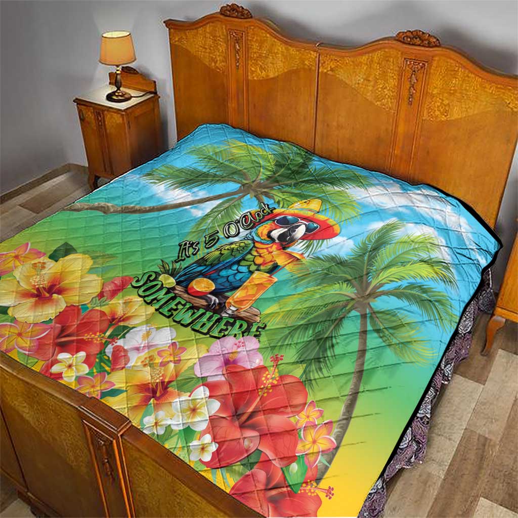 Always 5 O'clock Quilt Hawaiian Tropical Parrot - Polynesian Pride