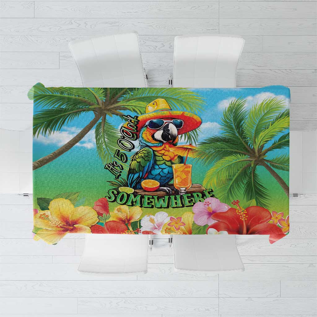 Always 5 O'clock Tablecloth Hawaiian Tropical Parrot - Polynesian Pride