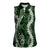 Hawaii Puakenikeni and Maile Lei Women Sleeveless Polo Shirt Green Japanese Wave Style - Polynesian Pride