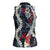 Hawaii Puakenikeni and Maile Lei Women Sleeveless Polo Shirt Navy Blue Japanese Wave Style - Polynesian Pride