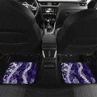 Hawaii Puakenikeni and Maile Lei Car Mats Purple Japanese Wave Style - Polynesian Pride