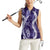 Hawaii Puakenikeni and Maile Lei Women Sleeveless Polo Shirt Purple Japanese Wave Style - Polynesian Pride