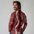Hawaii Puakenikeni and Maile Lei Long Sleeve Polo Shirt Red Japanese Wave Style - Polynesian Pride
