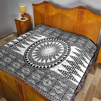 All White Tonga Malo e lelei Quilt Vintage Ngatu Tribal Pattern - Polynesian Pride