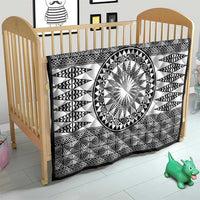 All White Tonga Malo e lelei Quilt Vintage Ngatu Tribal Pattern - Polynesian Pride