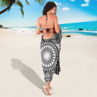 All White Tonga Malo e lelei Sarong Vintage Ngatu Tribal Pattern - Polynesian Pride