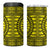 All Yellow Tonga Malo e lelei 4 in 1 Can Cooler Tumbler Vintage Ngatu Tribal Pattern - Polynesian Pride