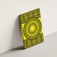 All Yellow Tonga Malo e lelei Canvas Wall Art Vintage Ngatu Tribal Pattern - Polynesian Pride