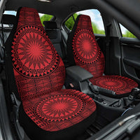 All Red Tonga Malo e lelei Car Seat Cover Vintage Ngatu Tribal Pattern - Polynesian Pride
