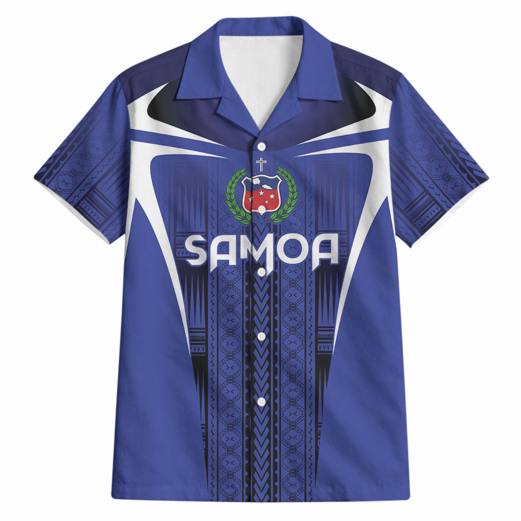 2026 Rugby Nations Series Custom Manu Samoa Hawaiian Shirt LT9 Blue - Polynesian Pride