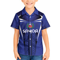 2026 Rugby Nations Series Custom Manu Samoa Kid Hawaiian Shirt LT9 Kid Blue - Polynesian Pride