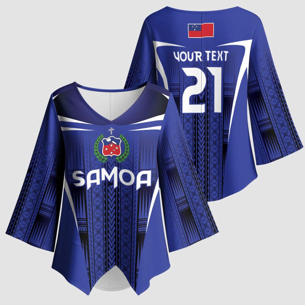 2026 Rugby Nations Series Custom Manu Samoa Kimono Sleeve Blouse LT9 - Polynesian Pride