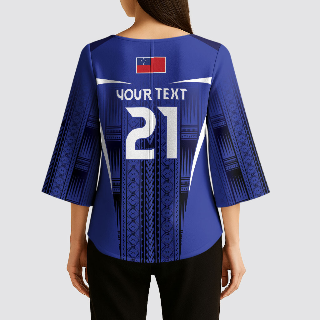 2026 Rugby Nations Series Custom Manu Samoa Kimono Sleeve Blouse LT9 - Polynesian Pride