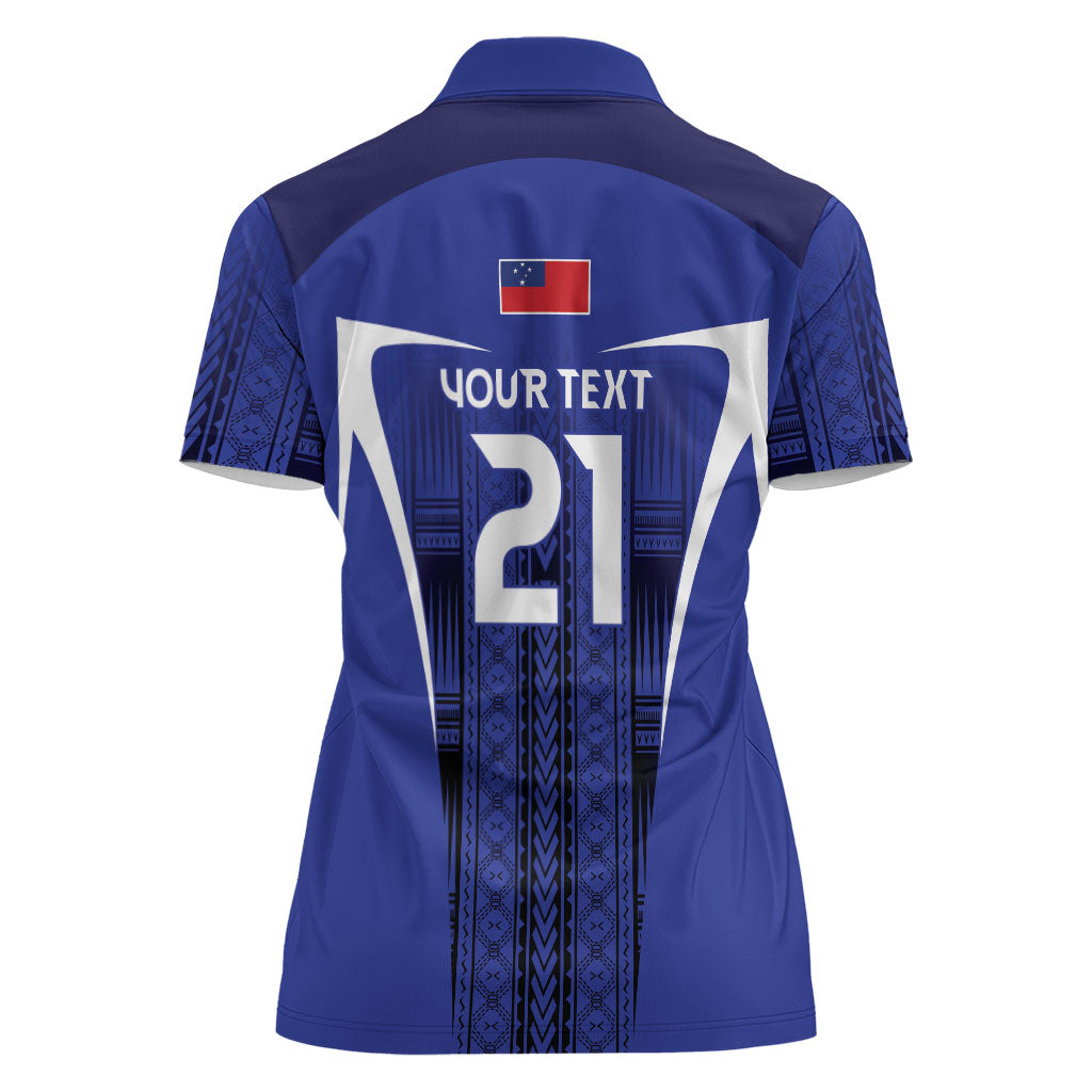 2026 Rugby Nations Series Custom Manu Samoa Women Polo Shirt LT9 - Polynesian Pride