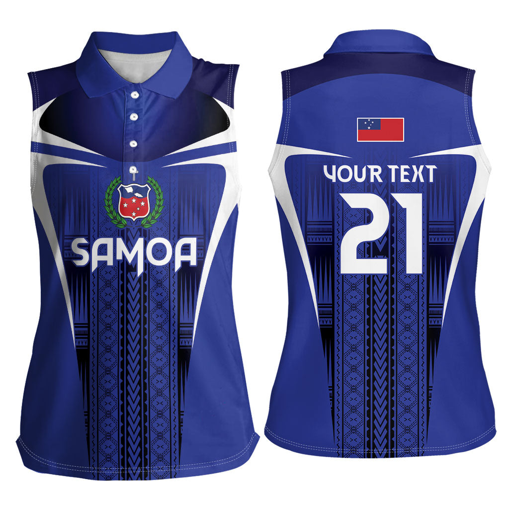 2026 Rugby Nations Series Custom Manu Samoa Women Sleeveless Polo Shirt LT9 - Polynesian Pride