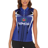 2026 Rugby Nations Series Custom Manu Samoa Women Sleeveless Polo Shirt LT9 - Polynesian Pride