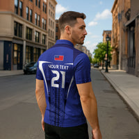 2026 Rugby Nations Series Custom Manu Samoa Zipper Polo Shirt LT9 - Polynesian Pride