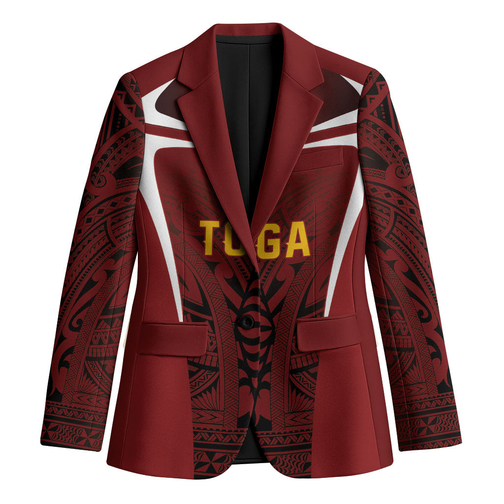 2026 Rugby Nations Series Custom Tonga Ikale Tahi Blazer LT9 Unisex Red - Polynesian Pride