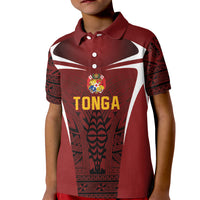 2026 Rugby Nations Series Custom Tonga Ikale Tahi Kid Polo Shirt LT9 Kid Red - Polynesian Pride