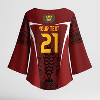 2026 Rugby Nations Series Custom Tonga Ikale Tahi Kimono Sleeve Blouse LT9 - Polynesian Pride