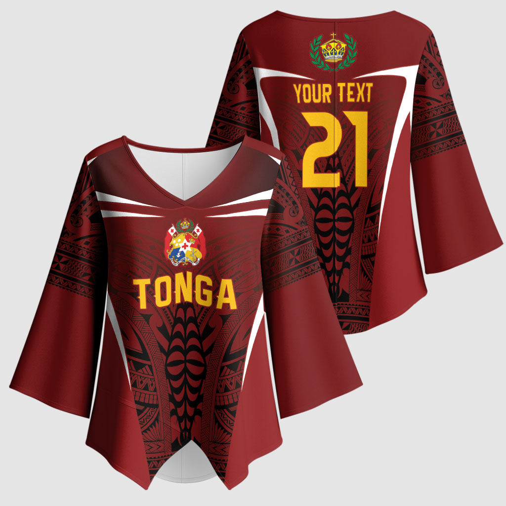 2026 Rugby Nations Series Custom Tonga Ikale Tahi Kimono Sleeve Blouse LT9 - Polynesian Pride