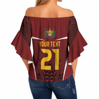 2026 Rugby Nations Series Custom Tonga Ikale Tahi Off Shoulder Wrap Waist Top LT9 - Polynesian Pride