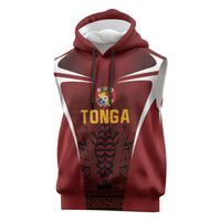 2026 Rugby Nations Series Custom Tonga Ikale Tahi Sleeveless Hoodie LT9 Red - Polynesian Pride