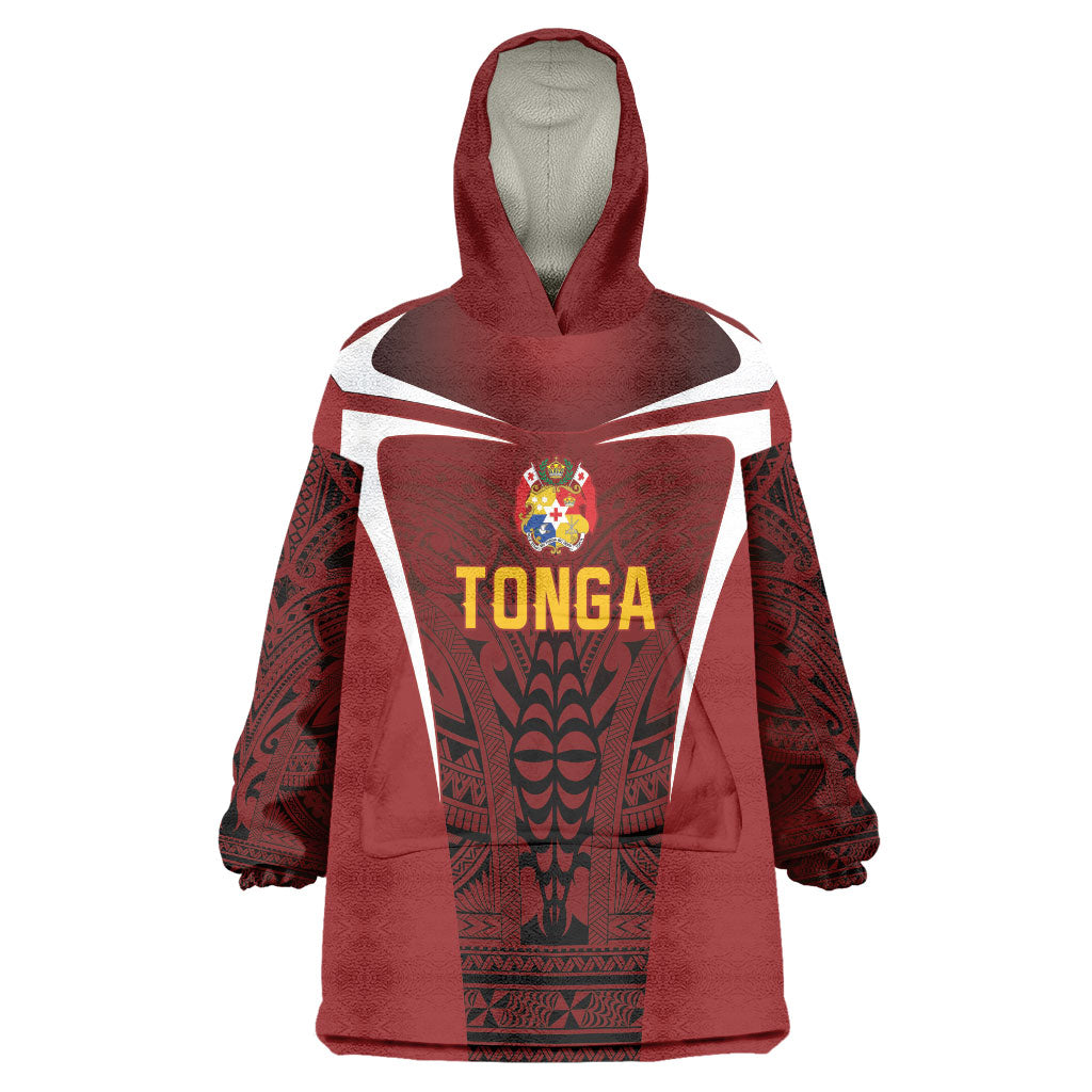2026 Rugby Nations Series Custom Tonga Ikale Tahi Wearable Blanket Hoodie LT9 One Size Red - Polynesian Pride