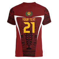 2026 Rugby Nations Series Custom Tonga Ikale Tahi Women V-Neck T-Shirt LT9 - Polynesian Pride