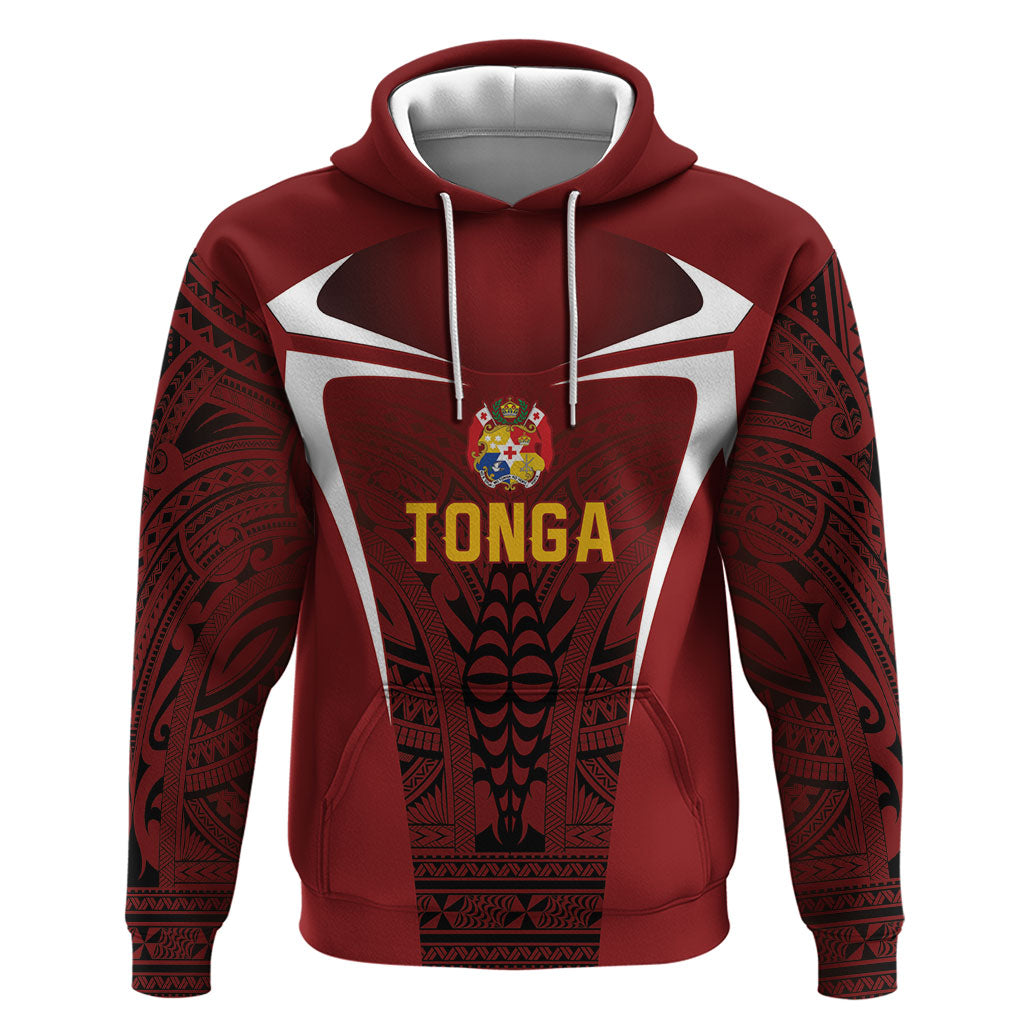 2026 Rugby Nations Series Custom Tonga Ikale Tahi Zip Hoodie LT9 Pullover Hoodie Red - Polynesian Pride