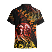 New Zealand Hawaiian Shirt Aotearoa Wisdom Face Maori Fern Tattoo Arty LT9 - Polynesian Pride