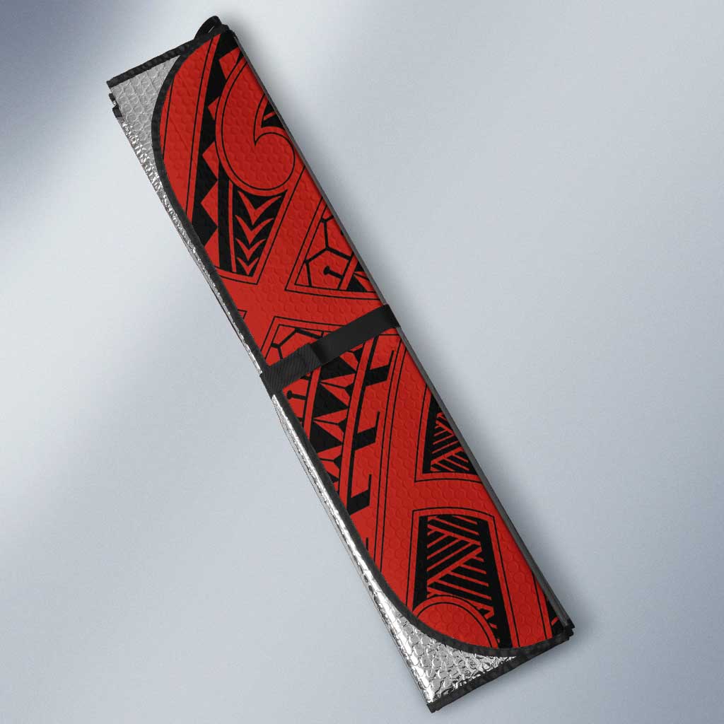 Honour The Treaty New Zealand Auto Sun Shade Toitu Te Tiriti Ake Ake Ake - Polynesian Pride