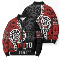 Honour The Treaty New Zealand Bomber Puffer Jacket Toitu Te Tiriti Ake Ake Ake - Polynesian Pride
