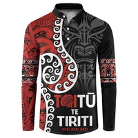 Honour The Treaty New Zealand Button Sweatshirt Toitu Te Tiriti Ake!Ake!Ake!