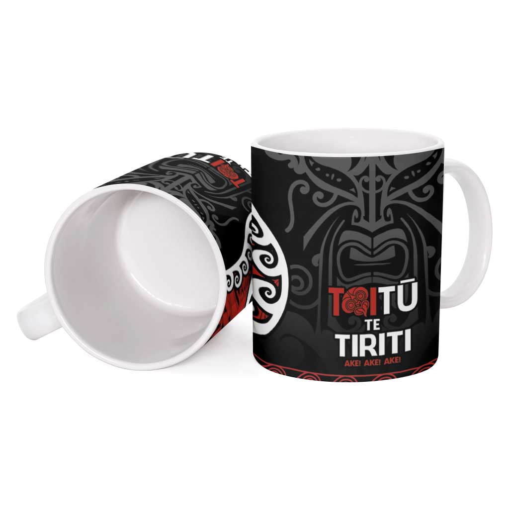 Honour The Treaty New Zealand Ceramic Mug Toitu Te Tiriti Ake Ake Ake - Polynesian Pride