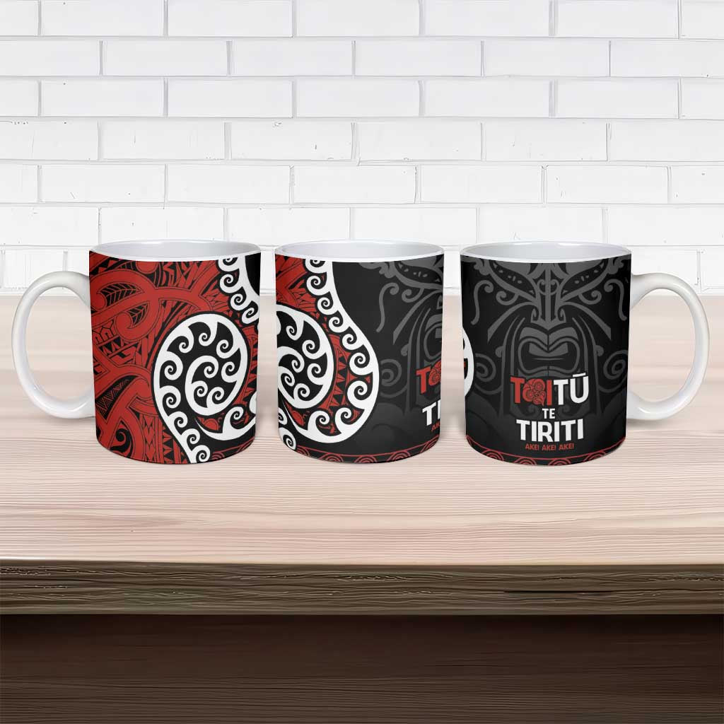 Honour The Treaty New Zealand Ceramic Mug Toitu Te Tiriti Ake Ake Ake - Polynesian Pride