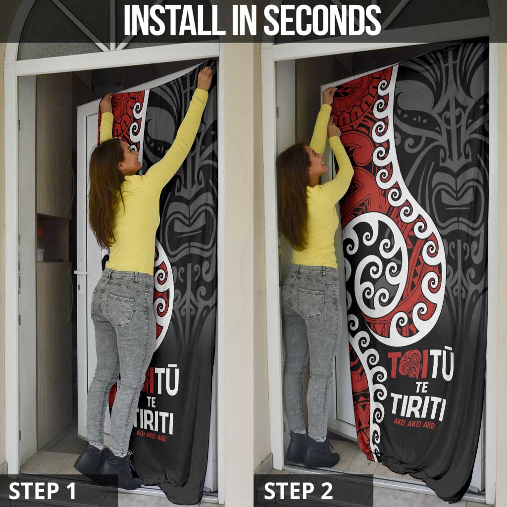 Honour The Treaty New Zealand Door Cover Toitu Te Tiriti Ake Ake Ake - Polynesian Pride