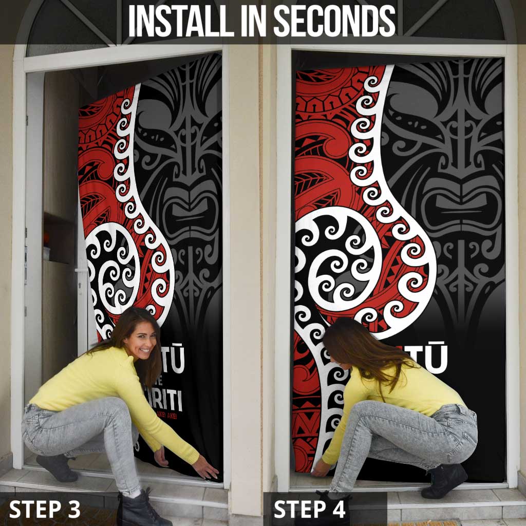 Honour The Treaty New Zealand Door Cover Toitu Te Tiriti Ake Ake Ake - Polynesian Pride